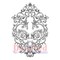 Deep Red Stamps Iron Fleur de lis Rubber Cling Stamp 2.1 x 3 inches
